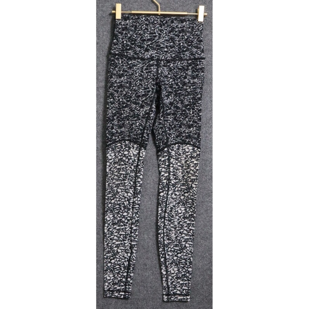 Lululemon Leggings Women 4 Black 30" Wunder Under High Rise Athleisure Train EUC